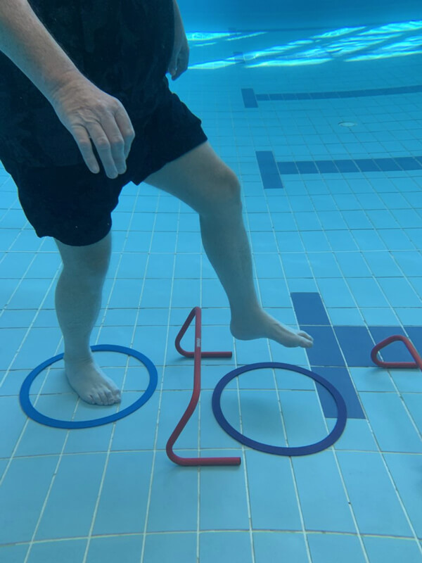 An example of aquatic physiotherapy for one of our clients with a spinal cord injury